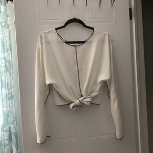 White Babaton Aritzia blouse.
